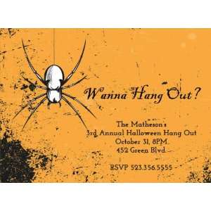  Hanging Out Tangerine Halloween Invitations