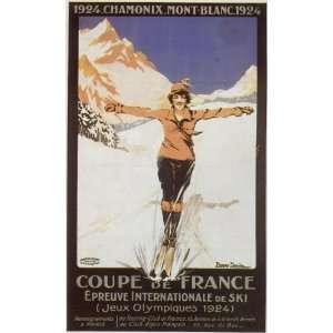  Chamonix Coupe de France Ski Poster