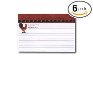  CR Gibson Chanticleer 4 x 6 Recipe Cards (Pack of 6 