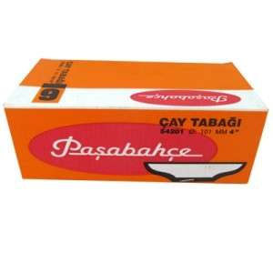 Turkish Tea Saucers (Cay Tabagi) Classic Style Pasabahce Brand (6 