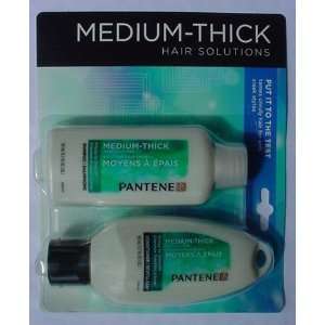 Pantene Medium Thick Hair Solutions Shampoo and Conditioner Set, 2 