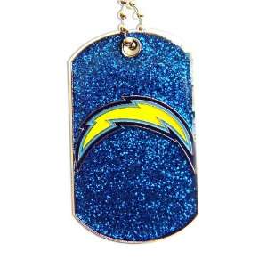  San Diego Chargers Dog Fan Tag Necklace Glitter Sparkle 