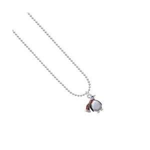  Penguin with Scarf Ball Chain Charm Necklace [Jewelry 