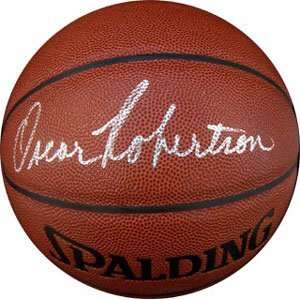   Robertson Memorabilia Signed Spalding Basketball