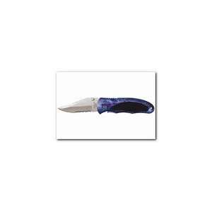  Blue Camo Pocket Knife with Clip 