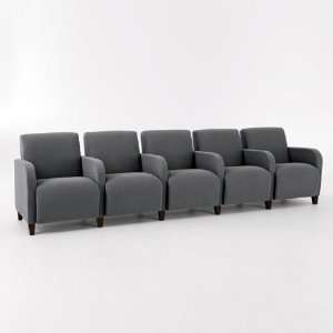  Siena Five Seat Sofa with Center Arms Avon Navy Fabric 