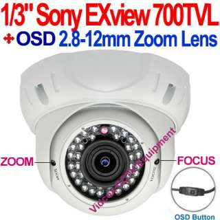 New 1/3 SONY EXview CCD II 700TVL Effio E WATERPROOF CCTV SECURITY 