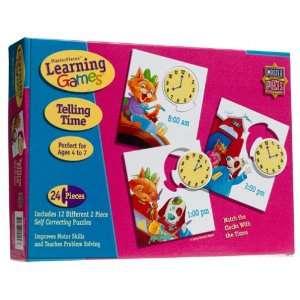    Telling Time Learning Game Jigsaw Puzzle 24pc Toys & Games