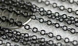 Gunmetal Black Chain Link Brass Cable Chains for Necklace 2.3x2mm c25c 