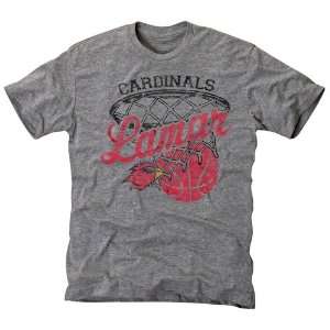  Lamar Cardinals Hoop Tri Blend T Shirt   Ash Sports 