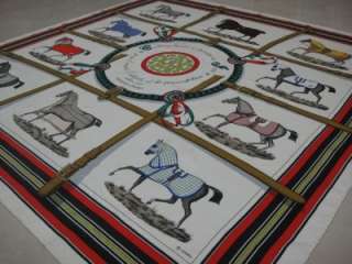 HERMES SILK SCARF COUVERTURES ET TENUES DE JOUR JACQUES EUDEL FOULARD 