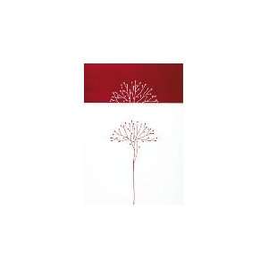 White Tree on Red by Sakai Box of 15 Holiday Cards