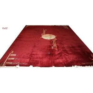    A Stunning Antique 9x12 Chinese Art Deco Rug