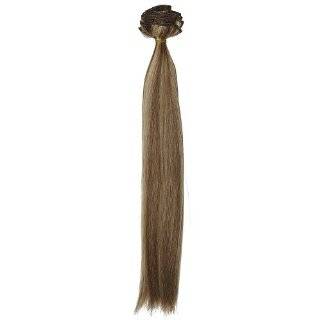 Remy Clip In 14 inch Human Hair Extension Dark Blonde Frost by 