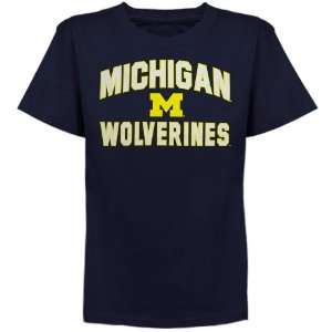  Michigan Wolverines Youth Campus Pride T Shirt   Navy Blue 