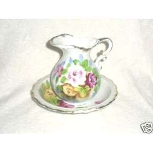  Porcelain Pitcher & Bowl with Roses Design Everything 