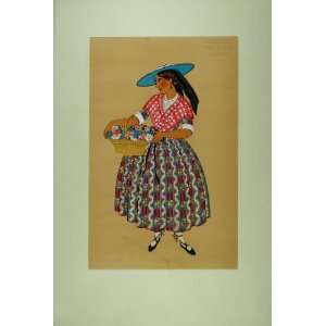   Seller Costume Dress Menton   Orig. Print (Pochoir)
