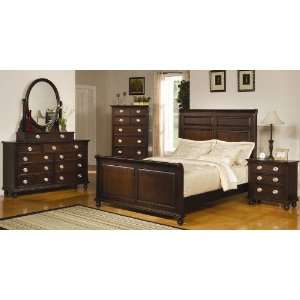   Eastern King Bedroom Set in Rich Cappuccino Finish