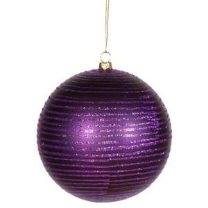  4.75 Purple Matte Glitter Ball