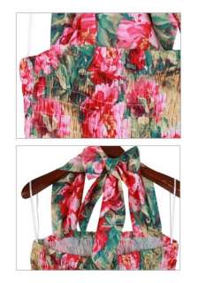   Summer Beach Lady Straps Dress Lovely Flower Design Popular New  