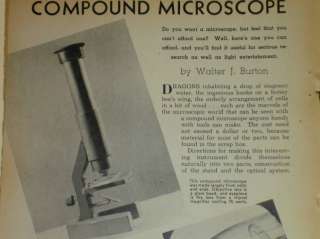 Build a COMPOUND MICROSCOPE Plans & instructions  