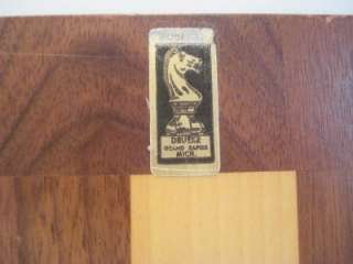 Vintage 1960s DRUEKE Walnut Birch 15 Complete CHESS BOARD SET  