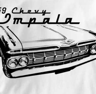 Chevy Impala 1959 Classic Chevrolet Car Auto T Shirt XL  