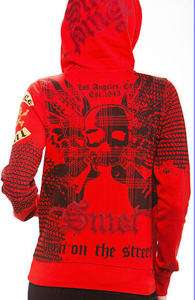 Smet Christian Audigier Scull Red Hoodie Jacket & Ed Hardy Perfume 