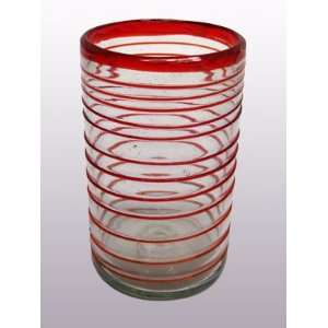  Ruby Red Spiral drinking glasses (set of 6)   FREE 