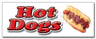   DECAL sticker hotdogs cart supplies stand trailer chicago style  