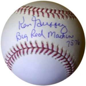  Ken Griffey Autographed Baseball with Big Red Machine 75 