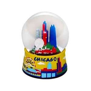   65MM Yellow, Chicago Snow Globes, Chicago Souvenirs