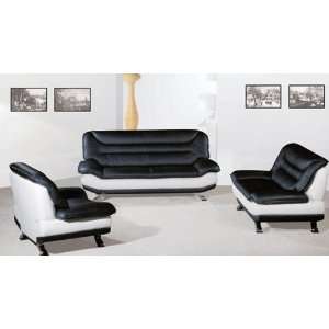 Contemporary Modern Cozy Style Furniture Leather Sofa Chair 3 Pieces 