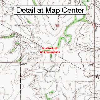 USGS Topographic Quadrangle Map   Shattuck NE, Oklahoma (Folded 