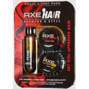  Axe Hair Shampoo & Style 3 Piece Sneek a Peek Pack Beauty
