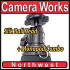 Unique Monopod +Slik BallHead combo for Canon Powershot