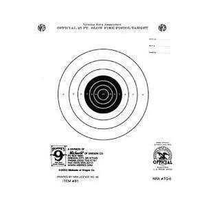 Pistol Targets, 25 ft. Slow Fire, 6x7 Tag, 20 per Pack  