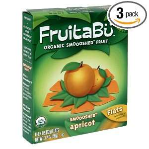 FruitaBu Organic Smooshed Fruit, Smoooshed Apricot, 8 Count Flats 