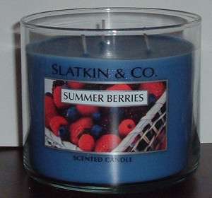 Slatkin Summer Berries 14.5 Oz 3 Wick Jar Candles 667526408309 
