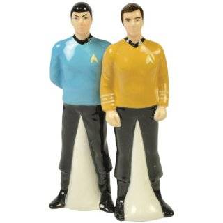 Westland Giftware Star Trek Magnetic Spock and Captain Kirk Salt and 