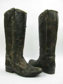 Frye Melissa Button Knee High Boot Womens 8 USED CHOCOLATE $328  