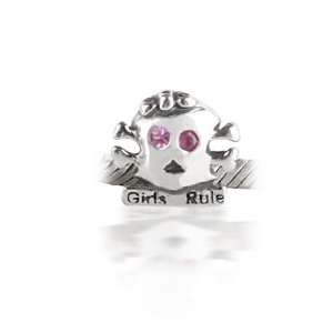   Girls Rule 925 Sterling Silver Bead Pandora Chamilia Style Jewelry
