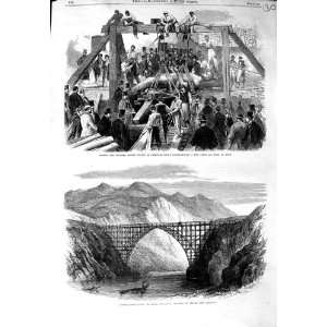   1864 BRIDGE RIVER WAI AU UA STATUE HERCULES FIORI ROME