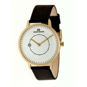  Lars Pedersen Mens Watch with Black Band and Gold Dial 