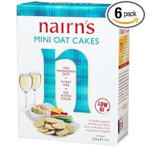 Nairns Mini Oatcakes (Blue Box), 7 Ounce Boxes (Pack of 6)  