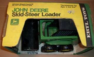   16 John Deere Skid Steer w/ Loader Plastic Tires & Whls Original Box