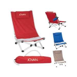 Mesh beach chair made of 600 denier polyester, low slung with mesh 