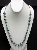 Vintage Native American Chunk Nugget Turquoise Heishi Shell Necklace 