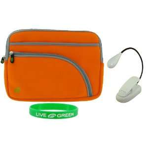   Case with Clip on Reading Lights   Orange  Players & Accessories