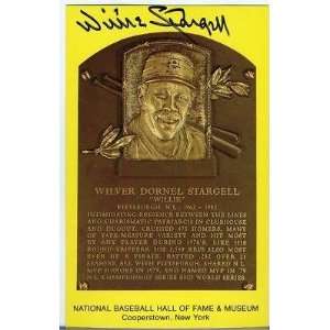 Willie Stargell Autographed HOF Plaque JSA Certified   Framed MLB 